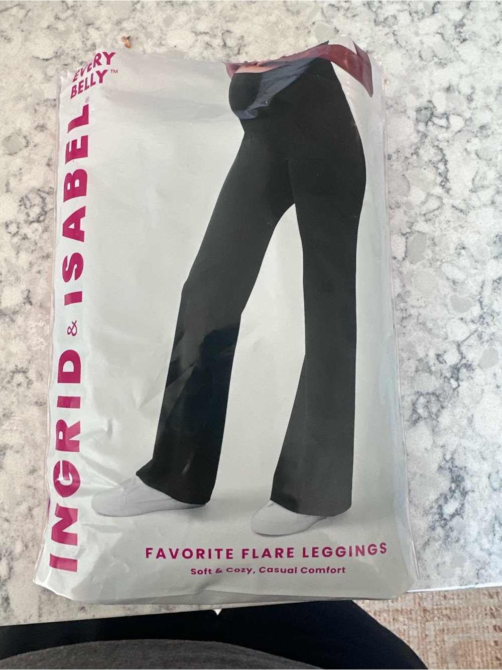Ingrid & Isabel Maternity Black Flare Leggings